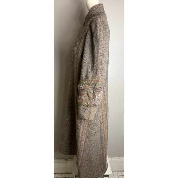 Vintage Marcia Phillips Weavings Coat Textured Wearable Art Artsy Boho - Picture 6 of 16